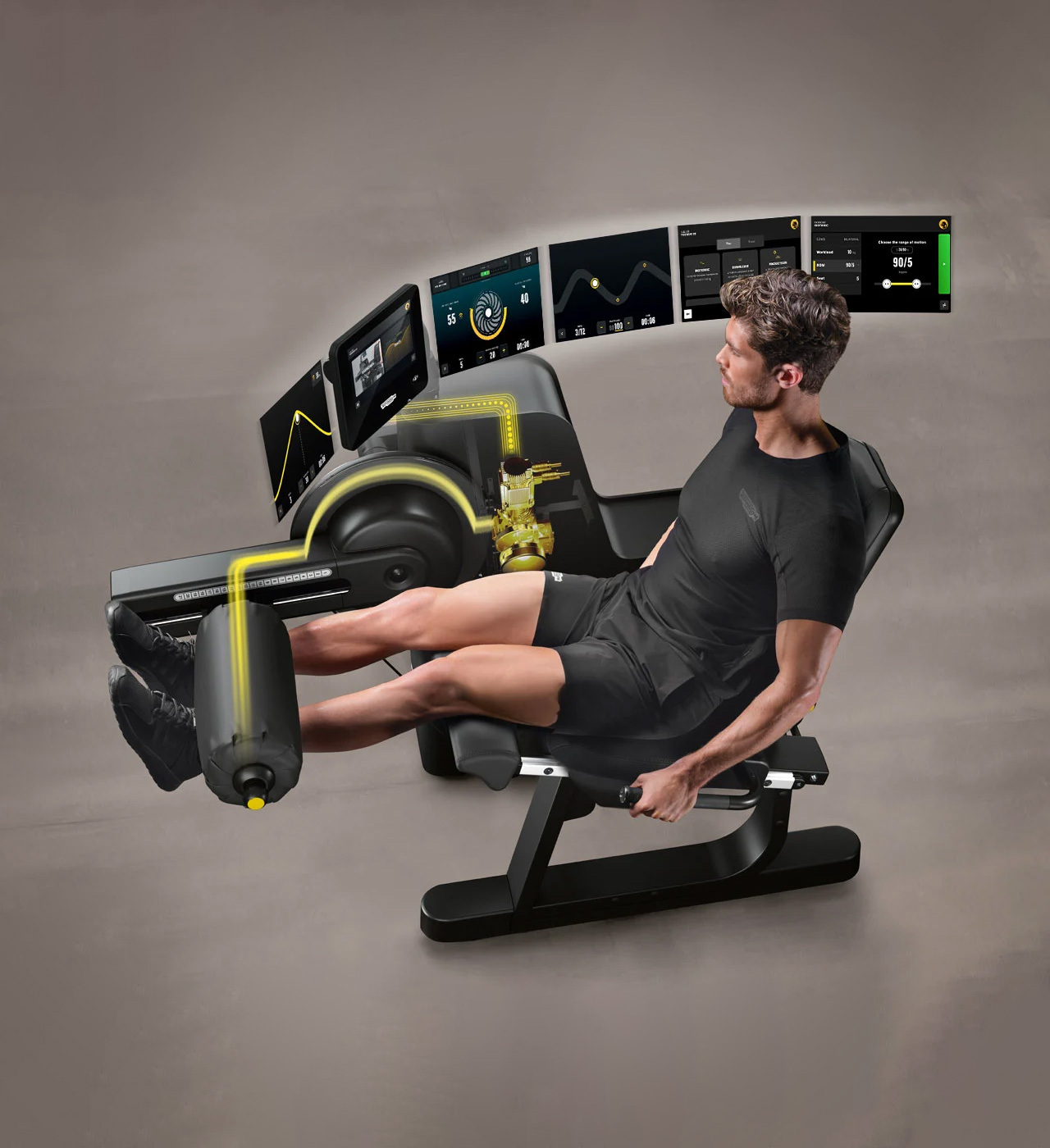 macchinario leg extension rev utilizzato durante riabilitazione post infortunio in medigym lab